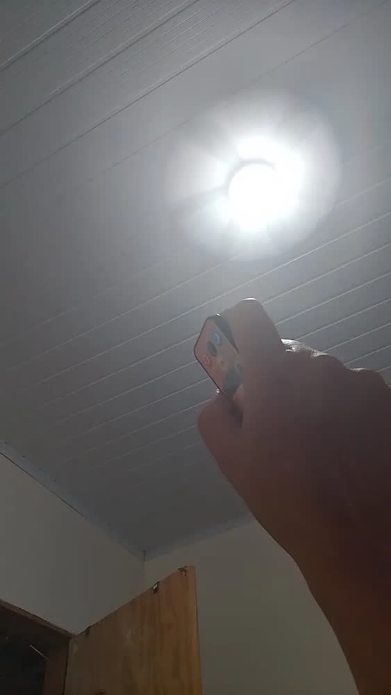 foto de Ventilador de Teto 60W Silencioso Lâmpada Forte com LED, Controle e 6 Pás Soquete E27 Para Residencial Comercial Interno Externo Quarto Sala Cozinha Escritório Gourmet Apartamento Casa - Commlite