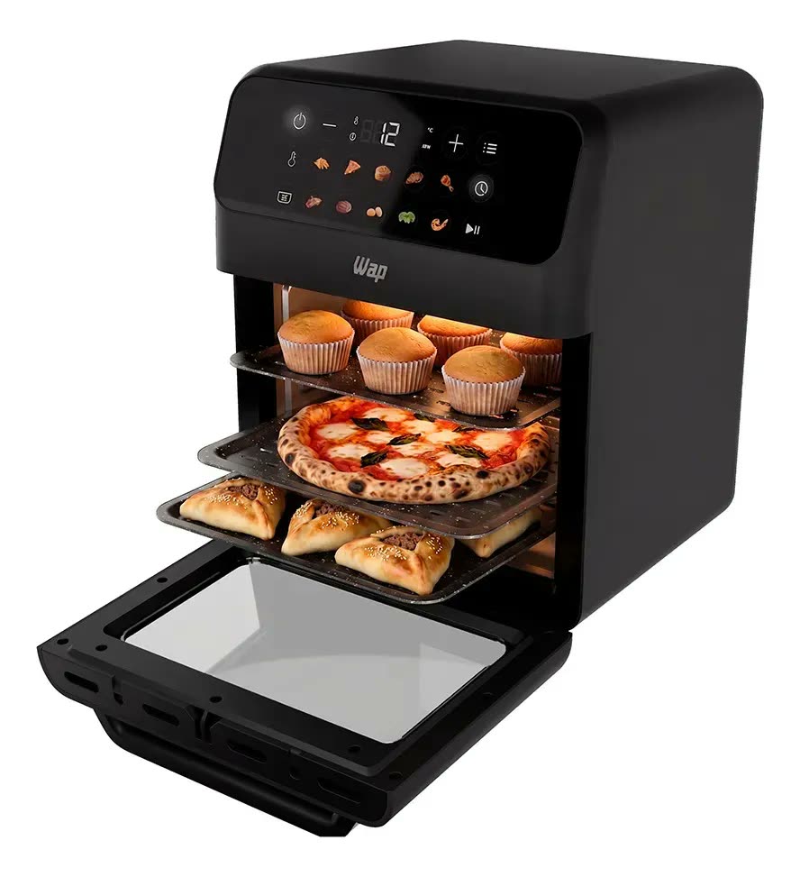 foto de Air Fryer Oven 11 Litros Wap Waod4 Grey Stone Painel Digital 11 Funções 127V