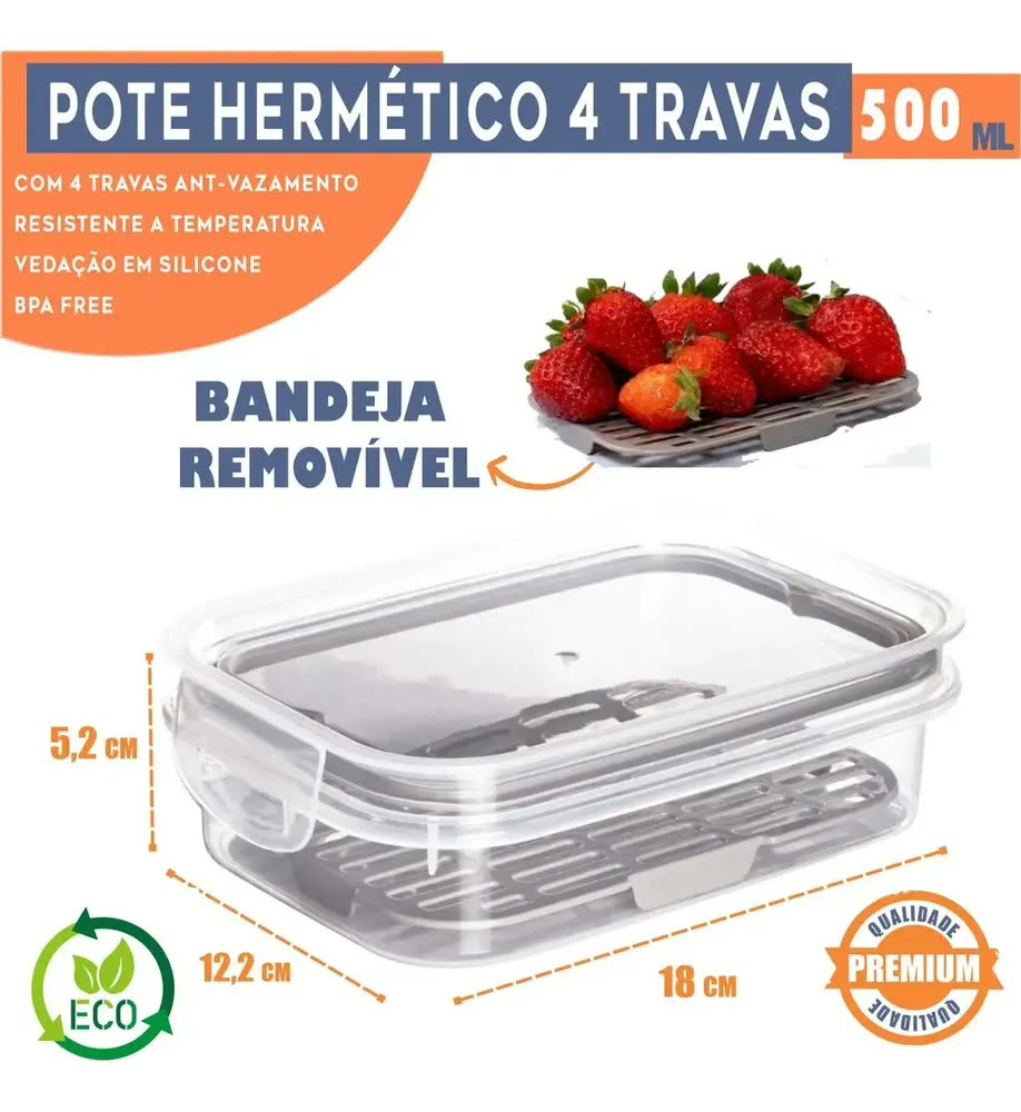 foto de Kit 3 Potes Porta Frios Queijo Presunto Hermético Empilhavel Cinza