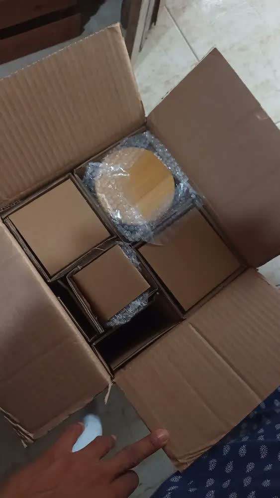 foto de Kit 5 Potes Herméticos de Vidro Yab com Tampa de Bambu para Cozinha e Alimentos
