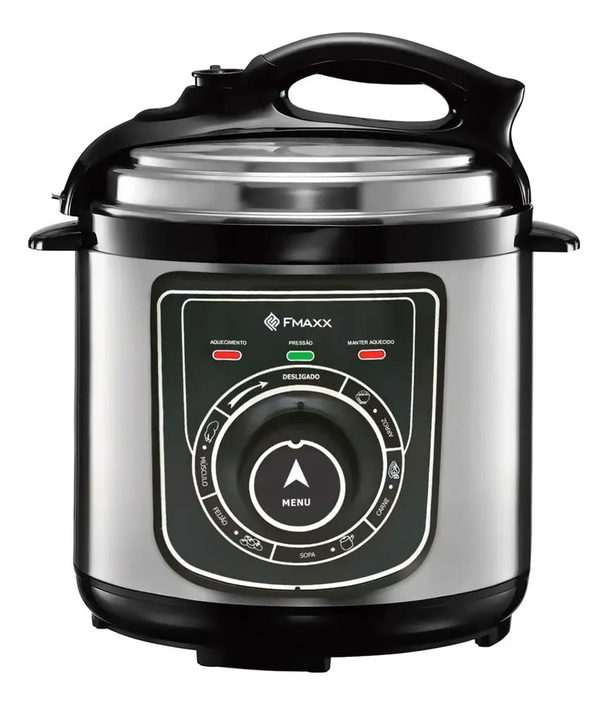 Panela De Pressão Elétrica Fmaxx Chef 4 Litros 800w Prateado 60hz