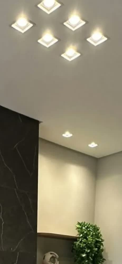 foto de Spot Embutido Mr16 Dicroica Quadrado Recuado Lâmpada Inclusa 127 220v Branco