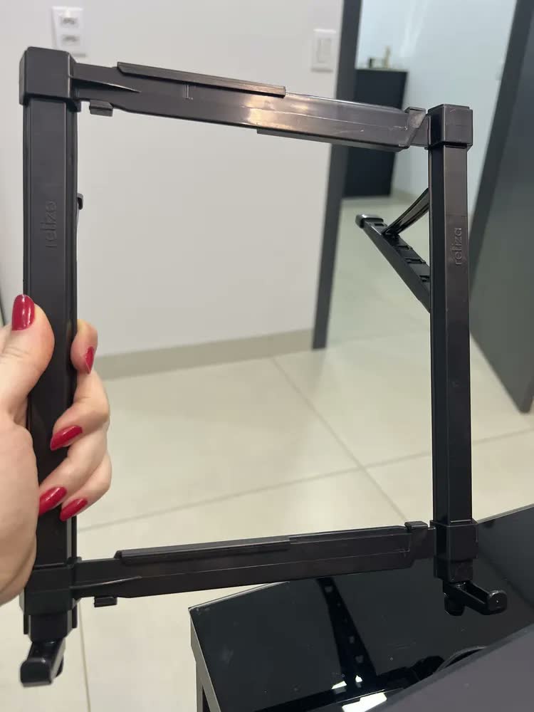 foto de Suporte Portátil Notebook Regulável Ergonômico Reliza Nr17 Preto