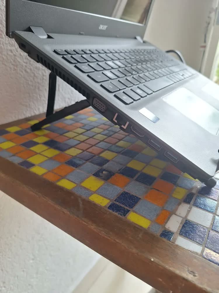 foto de Suporte Portátil Notebook Regulável Ergonômico Reliza Nr17 Preto