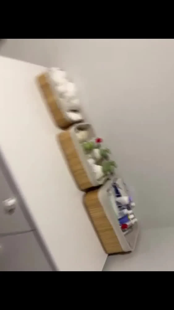 foto de Kit 3 Cestos Organizadores de Bambu Retangulares com Forro Lavável Multiuso Organizar Casa Banheiro Cozinha Guarda-Roupa Lavanderia Armazenamento de Objetos - Nany Pink