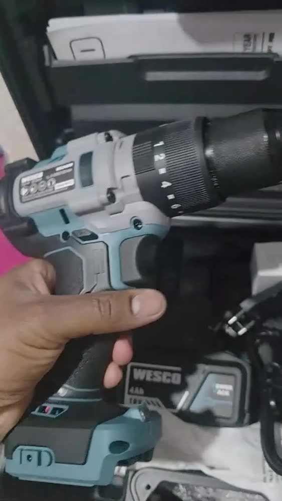 foto de Parafusadeira Furadeira Impacto 13mm Ws2417k Wesco Azul-celeste 50 Hz/60 Hz