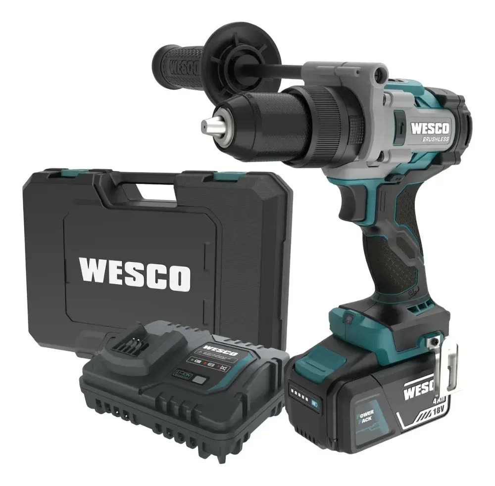 Parafusadeira Furadeira Impacto 13mm Ws2417k Wesco Azul-celeste 50 Hz/60 Hz