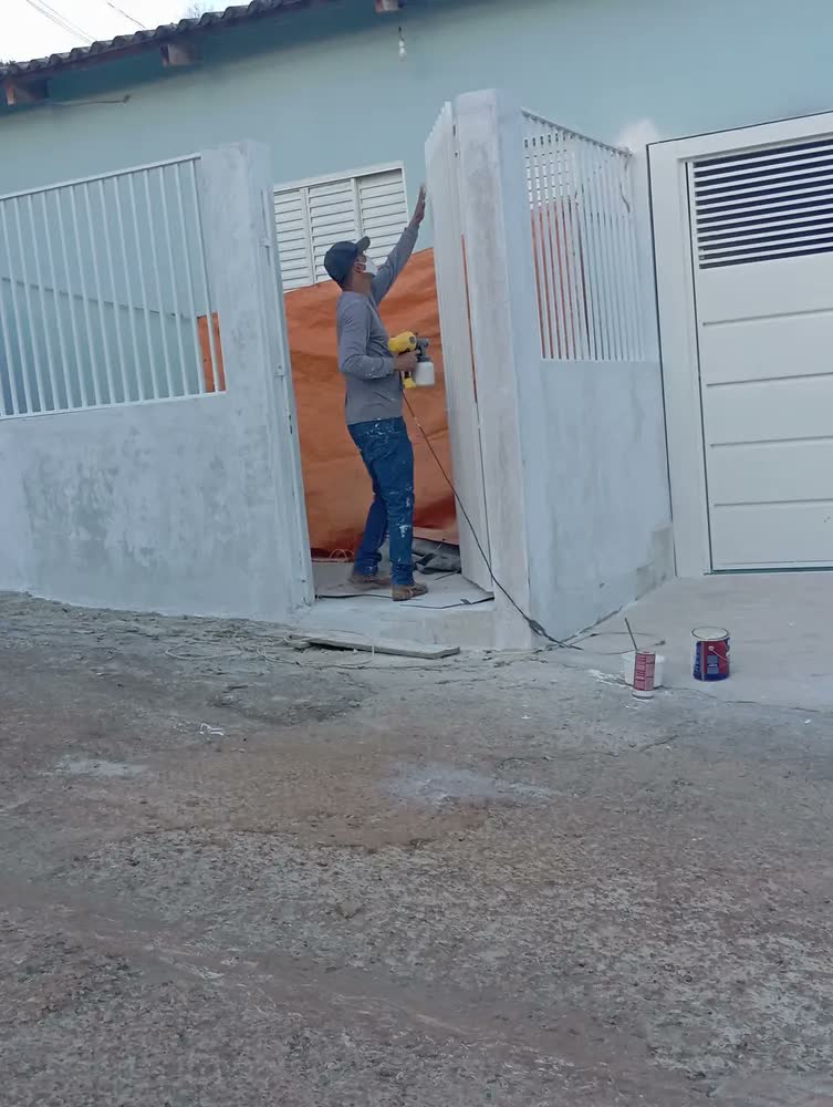 foto de Pulverizador De Tinta Elétrico Pistola De Pintura Spray Profissional A Tabuleria Bico Ajustável Pintar