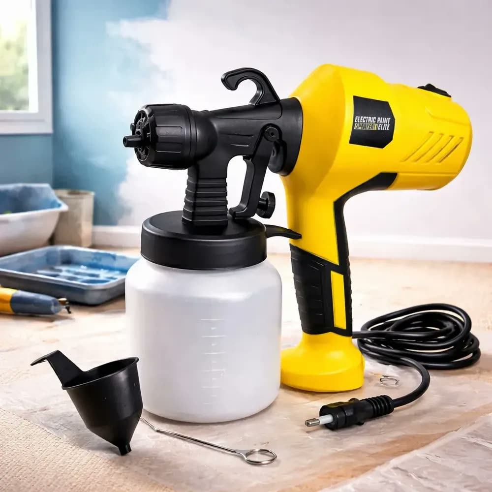 Pulverizador De Tinta Elétrico Pistola De Pintura Spray Profissional A Tabuleria Bico Ajustável Pintar