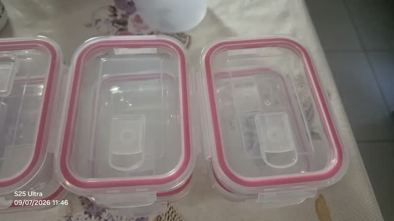 foto de Kit 6 Pote Vidro Hermético 370ml Marmita Freezer Forno Micro-ondas Air Fryer Fitness Th Home Sortido