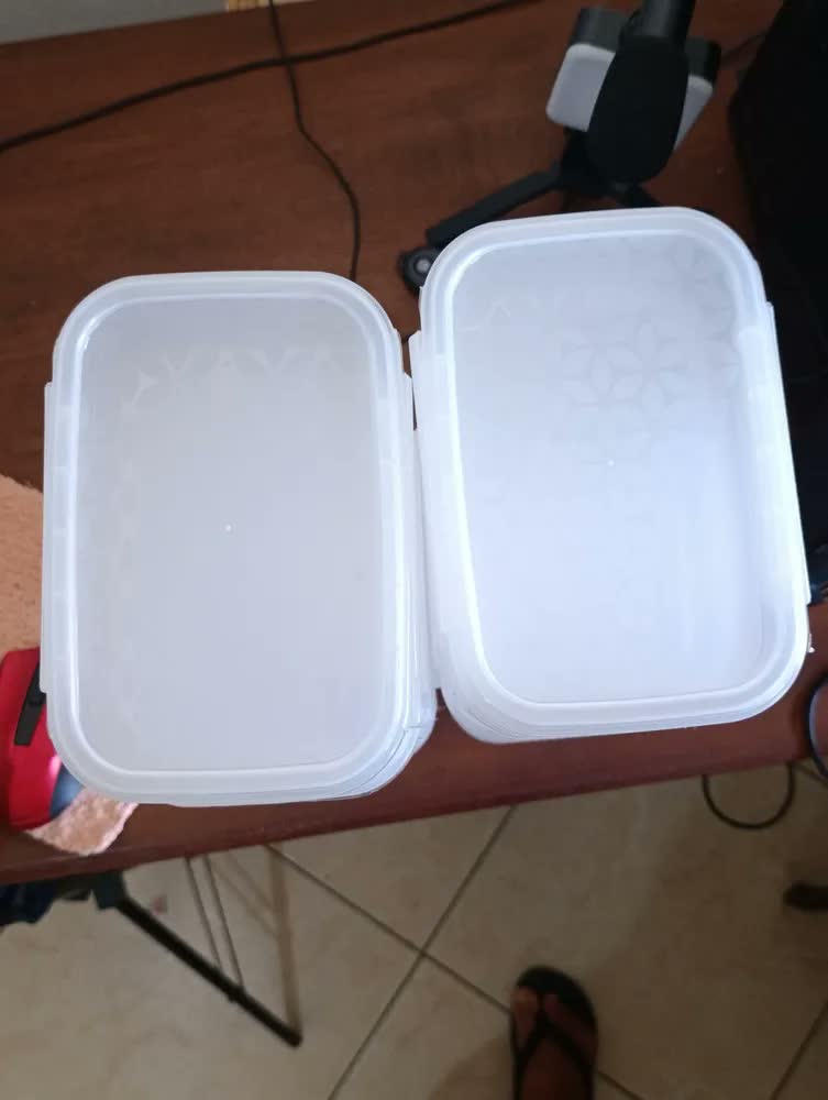 foto de Kit 12 Marmitas Hermética Potes Travas Laterais Freezer Microondas Lava Louças Bpa Free Transparente