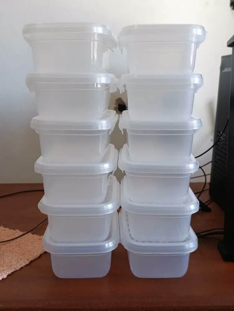 foto de Kit 12 Marmitas Hermética Potes Travas Laterais Freezer Microondas Lava Louças Bpa Free Transparente