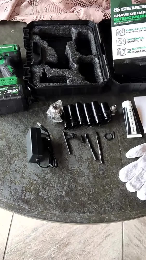 foto de Chave De Impacto Parafusadeira Furadeira Several Importados Verde
