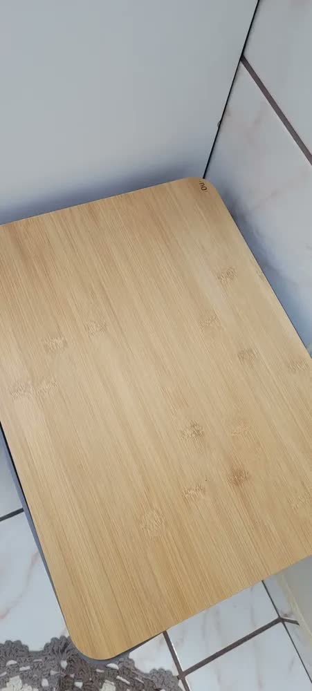 foto de Cesto De Roupas Grid 49l Tampa Bambu Chumbo Cg455chf - Ou