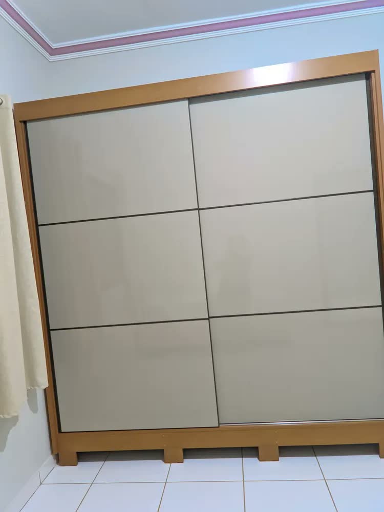 foto de Guarda Roupa Casal 2 Portas 6 Gavetas 100% Mdf Hawai Cinamomo/off White