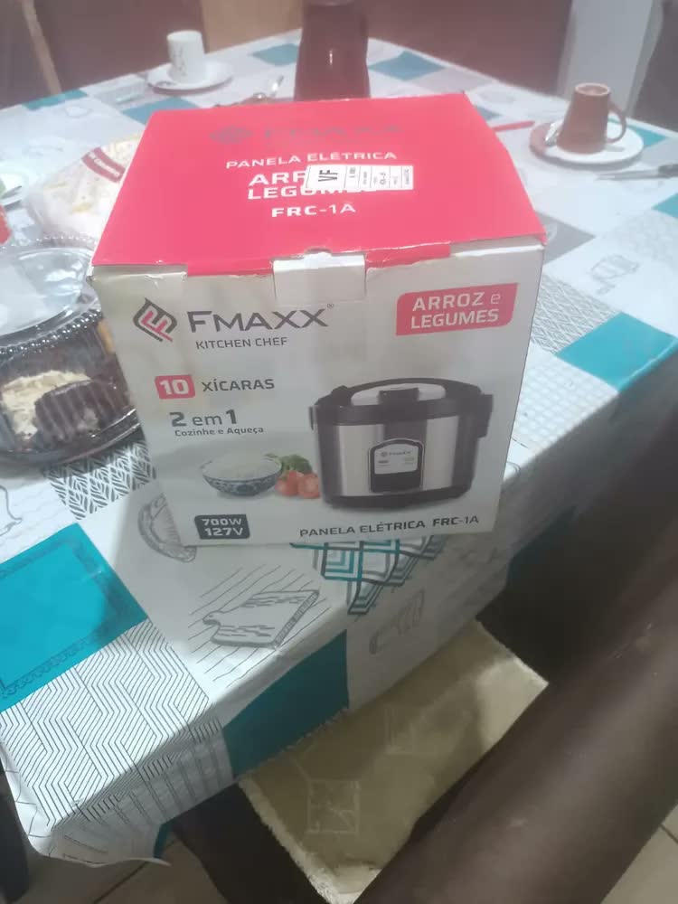 foto de Panela Arroz Eletrica Fmaxx 10 Xicaras 1.8l 700w Prateado 60hz