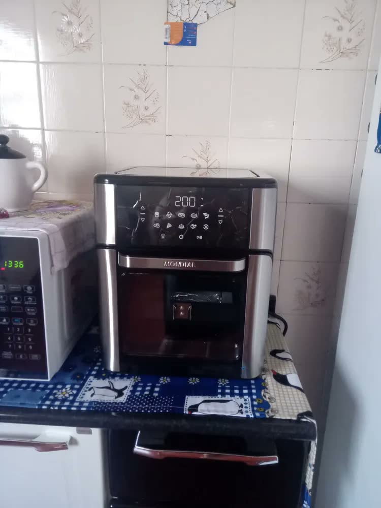 foto de Fritadeira Air Fryer Forno Oven 12l Mondial AFON-12L-BIN