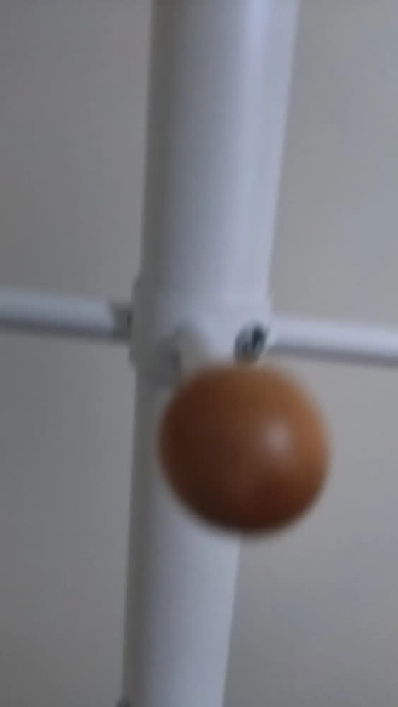 foto de SONGMICS Cabideiro de Pé, Mancebo para Roupas de Aço,Suporte Independente,Ganchos para Chapéus e Bolsas, Branco Pérola