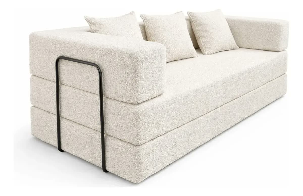 foto de Sofá Vira Cama Casal Inteiro 100% Espuma Na Caixa Compacto