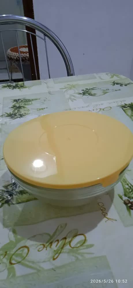 foto de Kit 5 Potes De Vidro Redondo Com Tampa Tigela Hermético Freezer Micro-ondas Marmita Ideal para Alimentos e Refeições VYROX - VRX