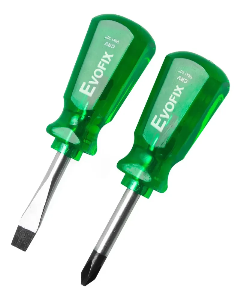 foto de Jogo De Chave Fenda E Phillips Toco Cotoco Imantada 2 Peças Evofix Curta Profissional Magnética Mini Chave De Fenda Chave Phillips Kit Ferramenta Para Eletricista Mecânico Oficina