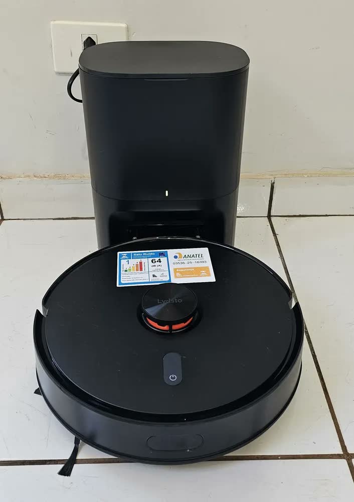 foto de Robô Aspirador LYDSTO R1 Edge 10000Pa, Robô de Limpeza com Função Passa Pano e Estação Autolimpante 3 em 1, Mapeamento LDS 360°