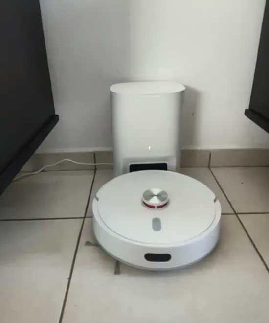 foto de Robô Aspirador LYDSTO R1 Edge 10000Pa, Robô de Limpeza com Função Passa Pano e Estação Autolimpante 3 em 1, Mapeamento LDS 360°
