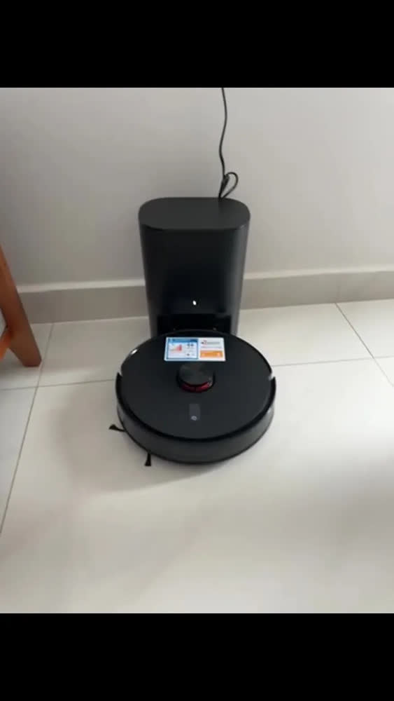 foto de Robô Aspirador LYDSTO R1 Edge 10000Pa, Robô de Limpeza com Função Passa Pano e Estação Autolimpante 3 em 1, Mapeamento LDS 360°