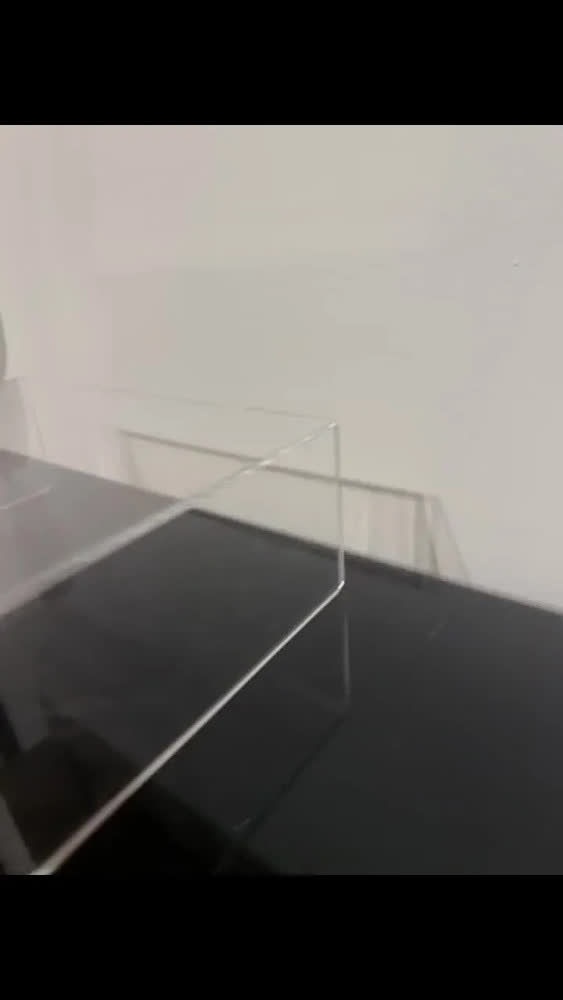 foto de Suporte Monitor Mesa Elevado Home Office Organização 30 X 20 Transparente