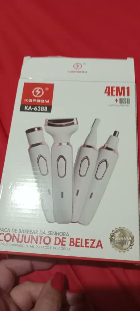 foto de Depilador Elétrico Feminino 4 Em 1 Sem Dor Pelos íntimos, Bivolt Corporal Recarregável USB Rosto Buço Axila Corpo