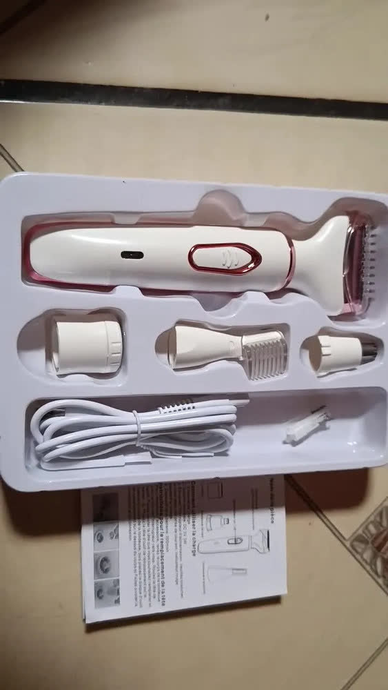 foto de Depilador Elétrico Feminino 4 Em 1 Sem Dor Pelos íntimos, Bivolt Corporal Recarregável USB Rosto Buço Axila Corpo