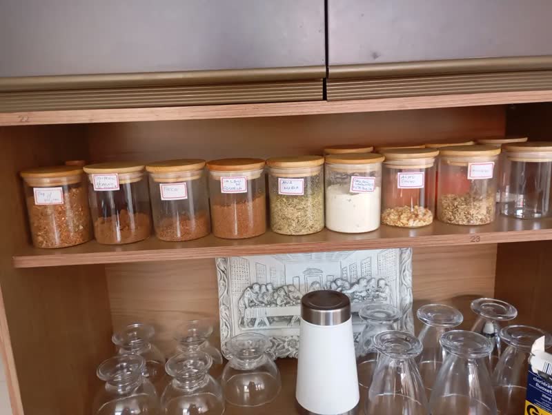 foto de Kit 6 Potes De Vidro Herméticos Com Tampa De Bambu De 200ml Para Mantimentos Alimentos Grãos Café Massas Cereais Cozinha Com Vedação Hermética Vidro Borossilicato Livre Bpa Transparente