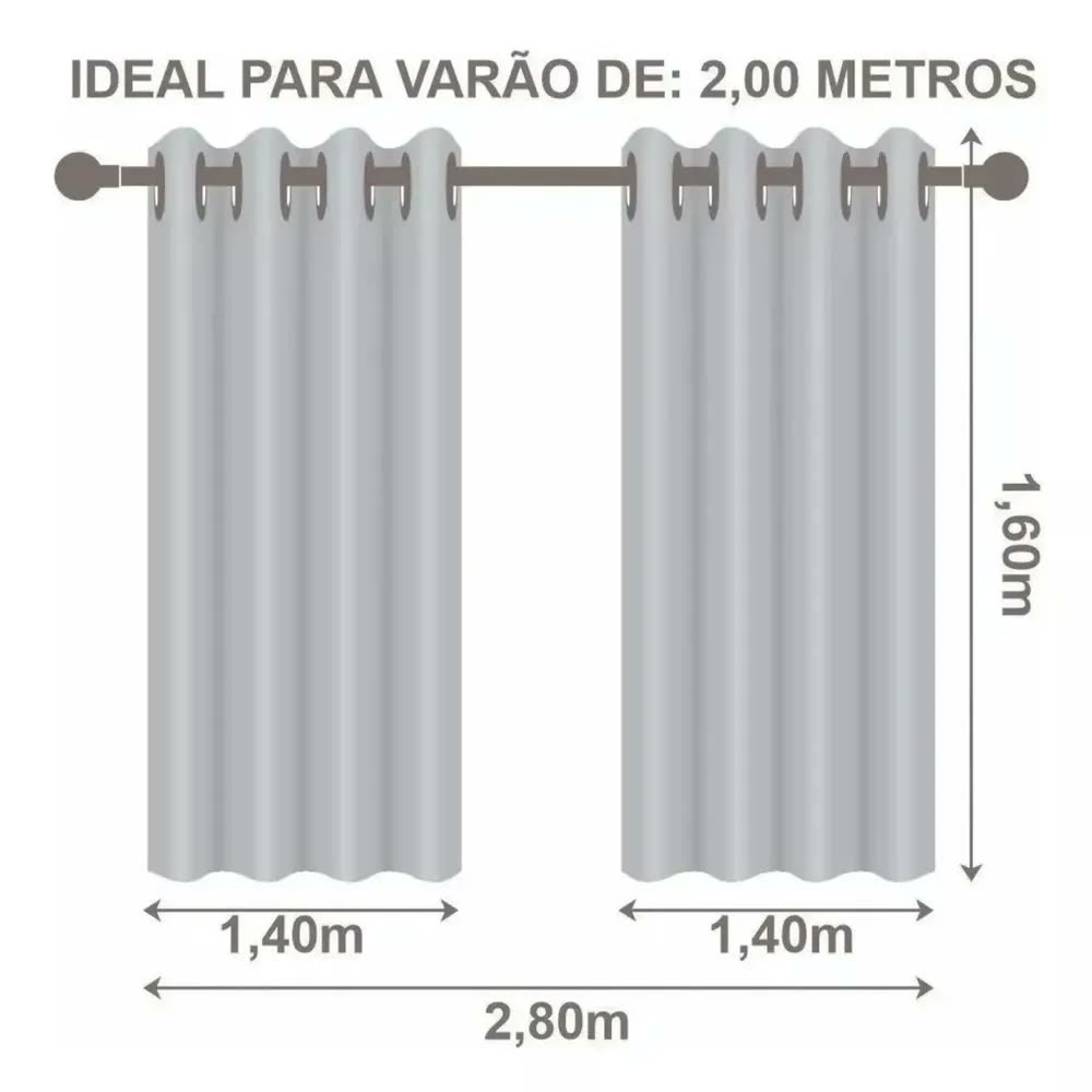 Cortina Blecaute Blackout Pvc + Tecido Voil 2,80 X 1,60 Sala Quarto Cor Bege Triangulo Cortinas