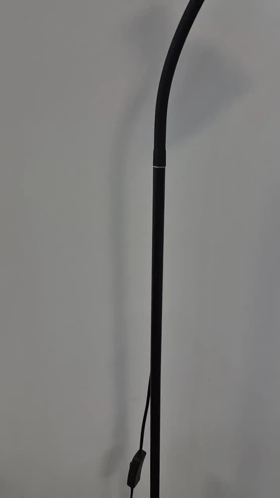 foto de Luminária De Chão Abajur Articulada 1,6m Pedestal Coluna Cúpula Preto Flexível De Piso Quarto Sala Leitura Bivolt Bravvi