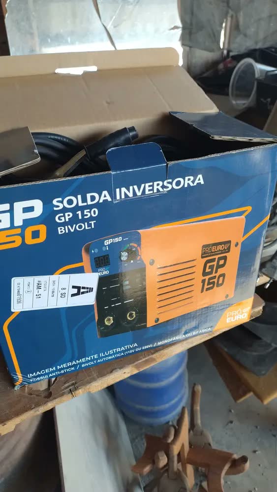 foto de Inversora De Solda Inversora 150a Bivolt Tig Lift Pró Euro Gp150 Profissional Laranja