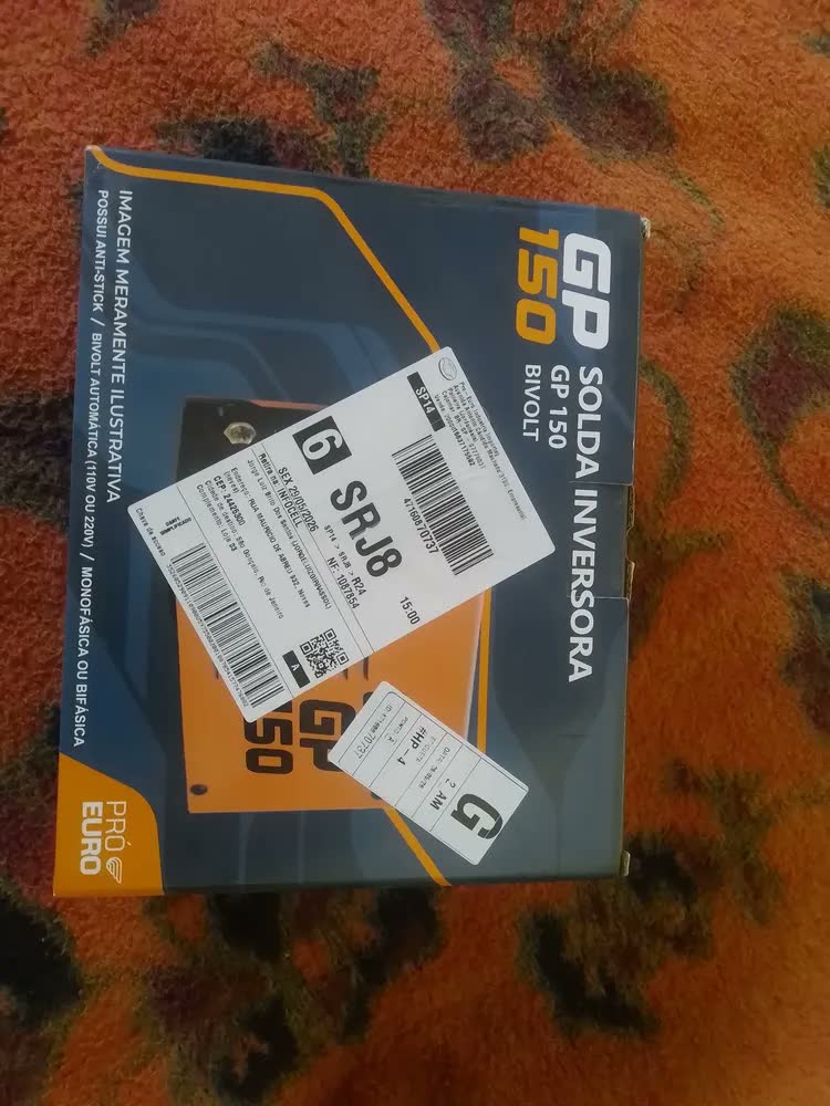 foto de Inversora De Solda Inversora 150a Bivolt Tig Lift Pró Euro Gp150 Profissional Laranja