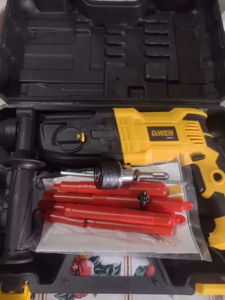 foto de Martelete Perfurador Rompedor Professional Sds Rotativo Furadeira Martelo 3 Em 1 Rompedor Com 3 Modos Profissional Com Acessorios Mestri 220v