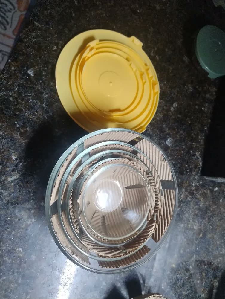 foto de Kit 10 Potes De Vidro Hermético Com Tampa Tigela Redondo Freezer Micro-ondas