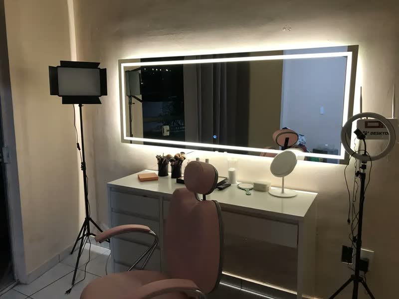 foto de Espelho Led Camarim Banheiro 180 X70 Touch Screen Branco Quente