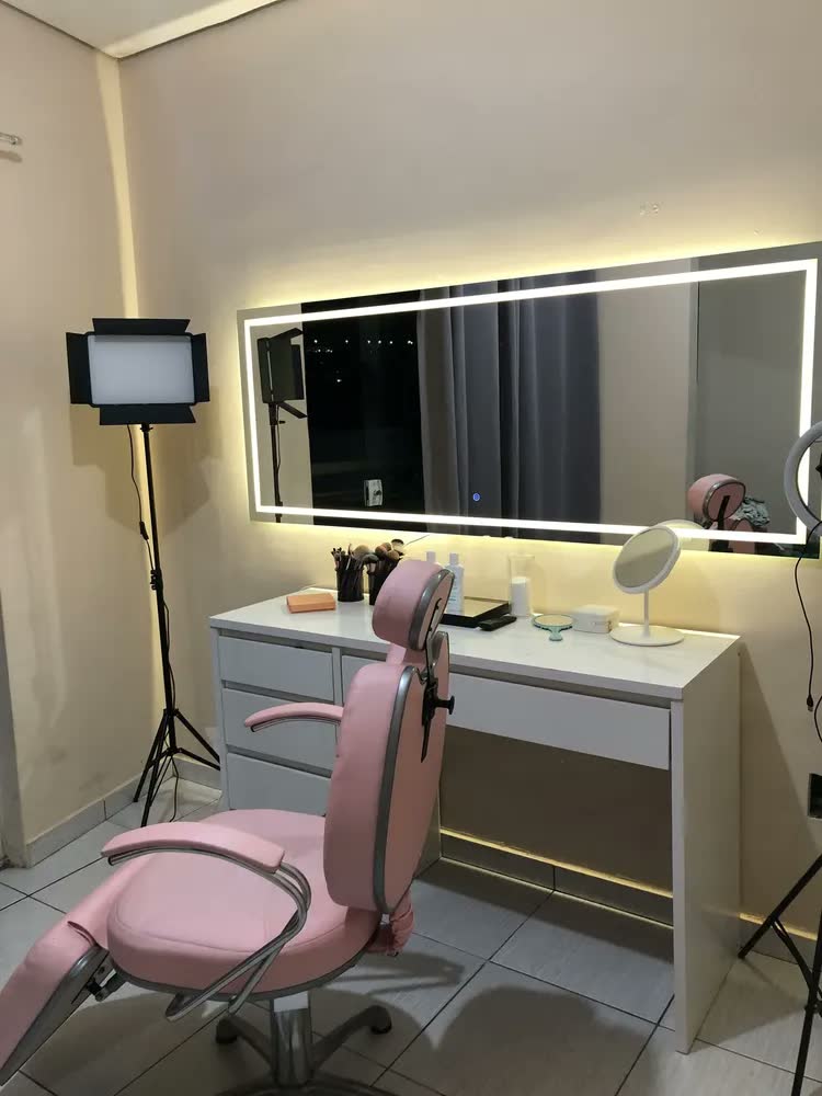 foto de Espelho Led Camarim Banheiro 180 X70 Touch Screen Branco Quente