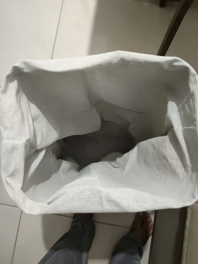 foto de Cesto Organizador de Roupa Camperluz Retangular de Bambu Dobrável Com Tampa e Alças