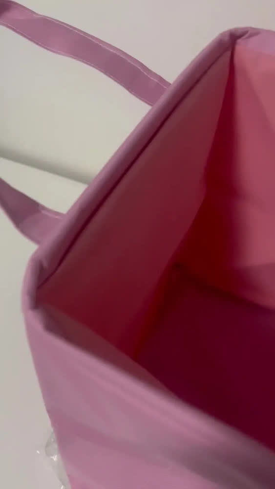 foto de Cesto De Roupa Suja Saco De Brinquedos Caixa Organizador Dobrável Guarde Roupa Guarde Bem Rosa Bebê