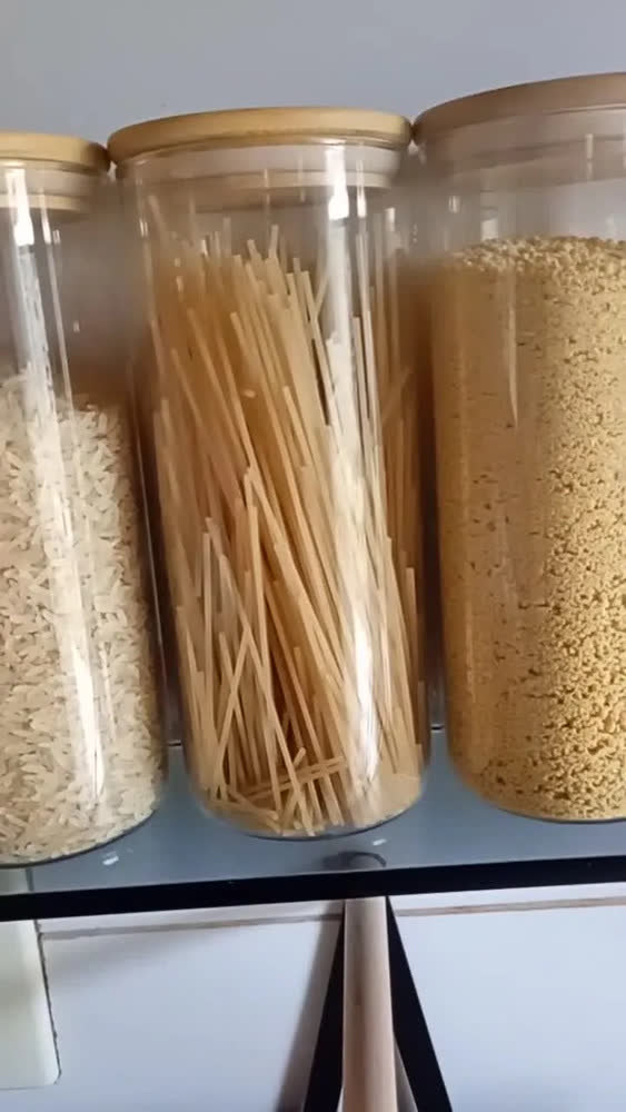 foto de Kit 4 Pote Para Alimentos Seiri Transparente 800 Ml Cozinha Flat Transparente