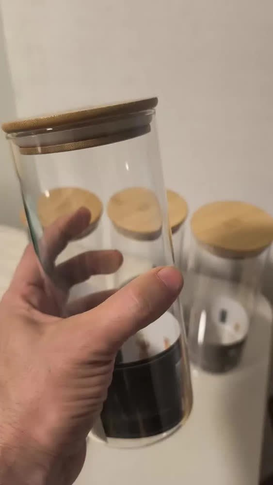 foto de Kit 4 Pote Para Alimentos Seiri Transparente 800 Ml Cozinha Flat Transparente