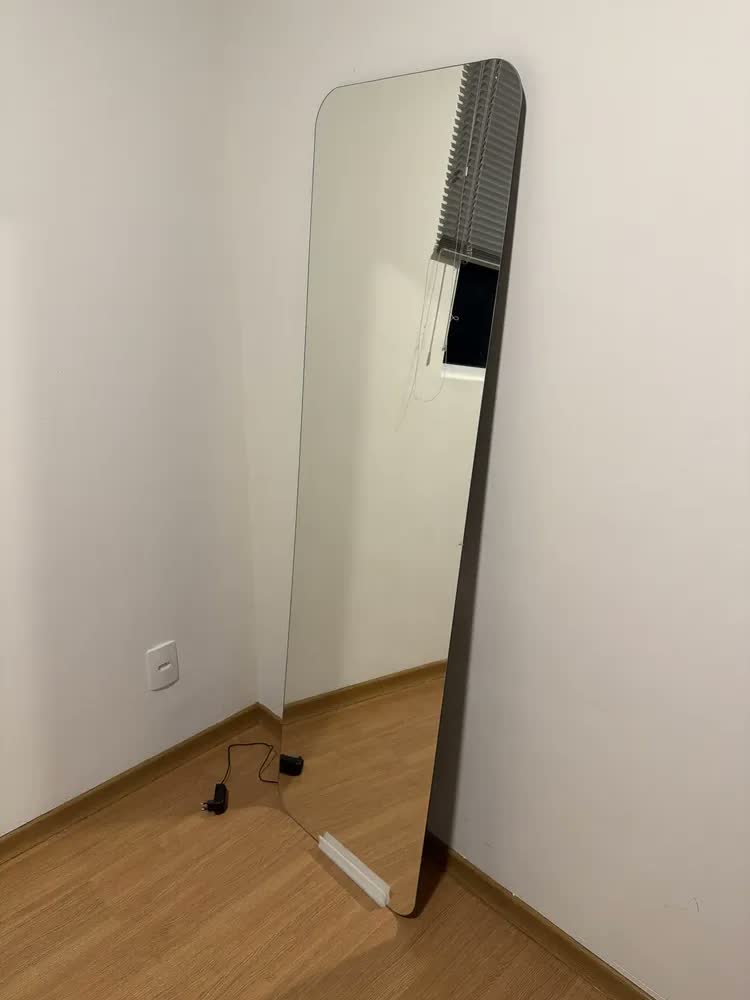foto de Espelho Orgânico Luxo 170cm Led Bivolt Quente 3000k Decorativos Led Jateado Polido Corpo Inteiro Para Usar Em Sala Closet Quarto Camarim Hall Salão Banheiro Iluminação Moderno Premium E14 Vmex