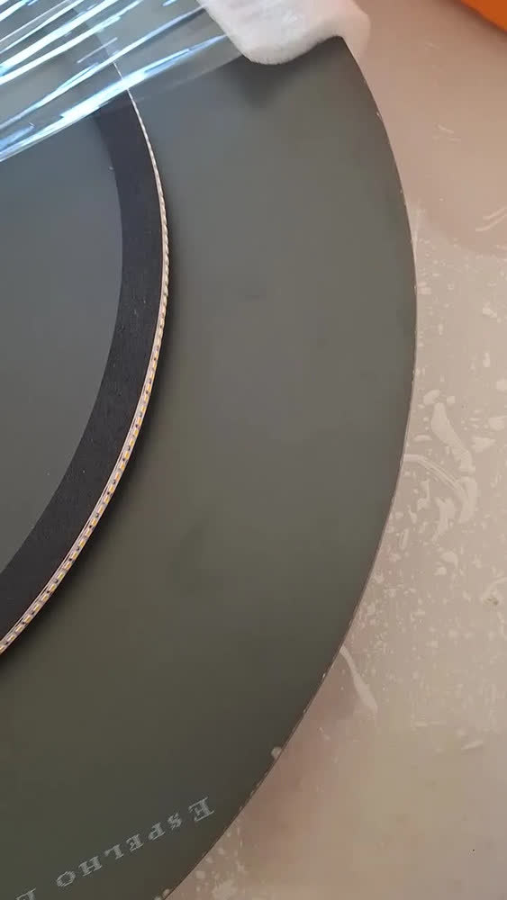 foto de Espelho Redondo 60cm Led Quente Lapidado E Polido 3mm + Suporte E Kit Instalação, Fonte Bivolt Caixa Reforçada Mf930 Mega Forte Iluminação