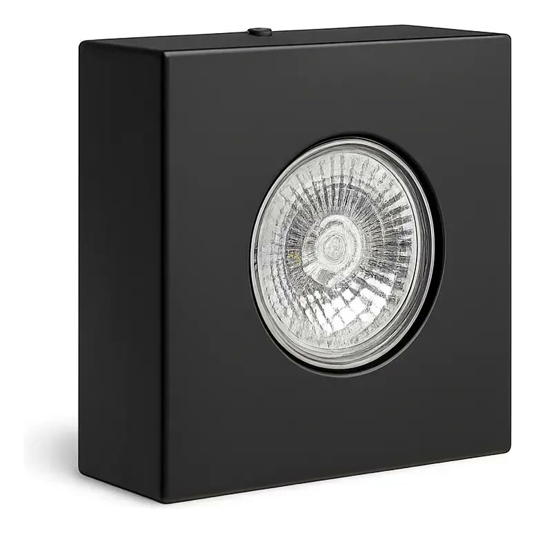 foto de Spot Sobrepor Slim Teto Beiral 5w Preto Externo Interno Abs