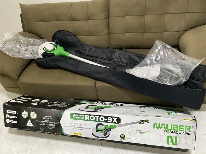foto de Lixadeira Girafa Parede E Teto Brushless 400w Roto9x Nauber Verde