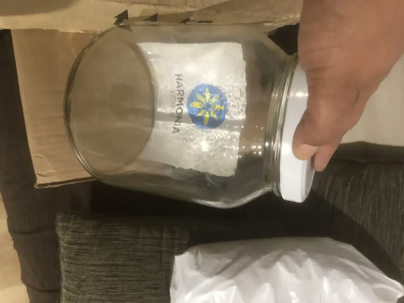 foto de Pote De Vidro Grande Conserva 2 Litros Mantimentos Cereais Cor Tampa Branca