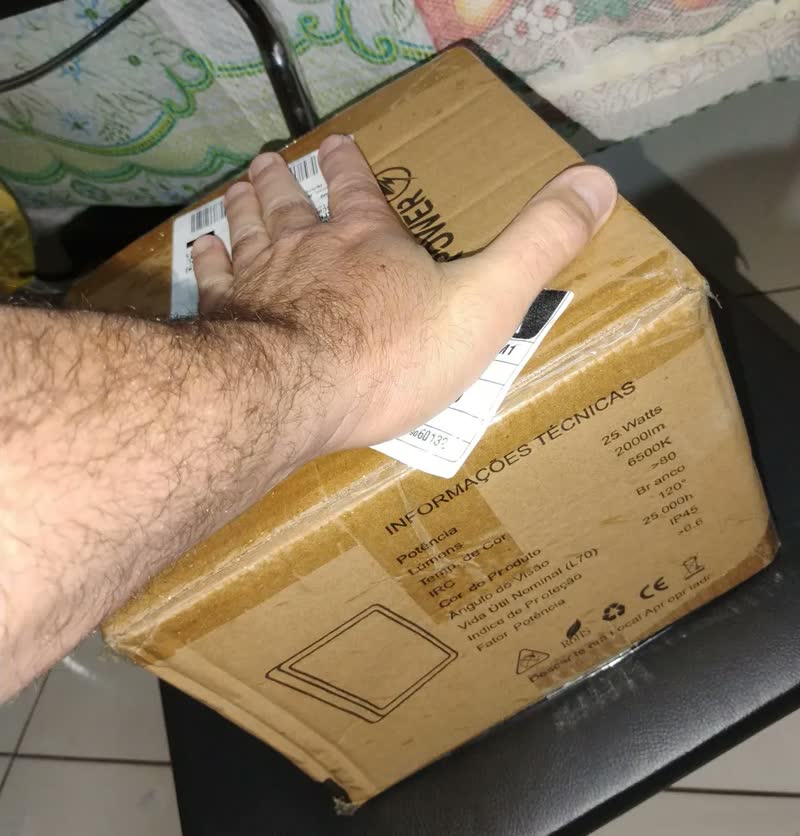 foto de Kit 10 Plafon Sobrepor 25w Quadrado 6500k Branca Frio Estrutura Metalica
